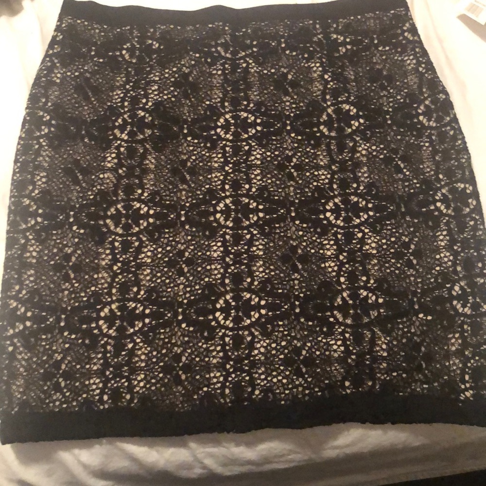 Lace Detail A-Line Skirt from The Limited